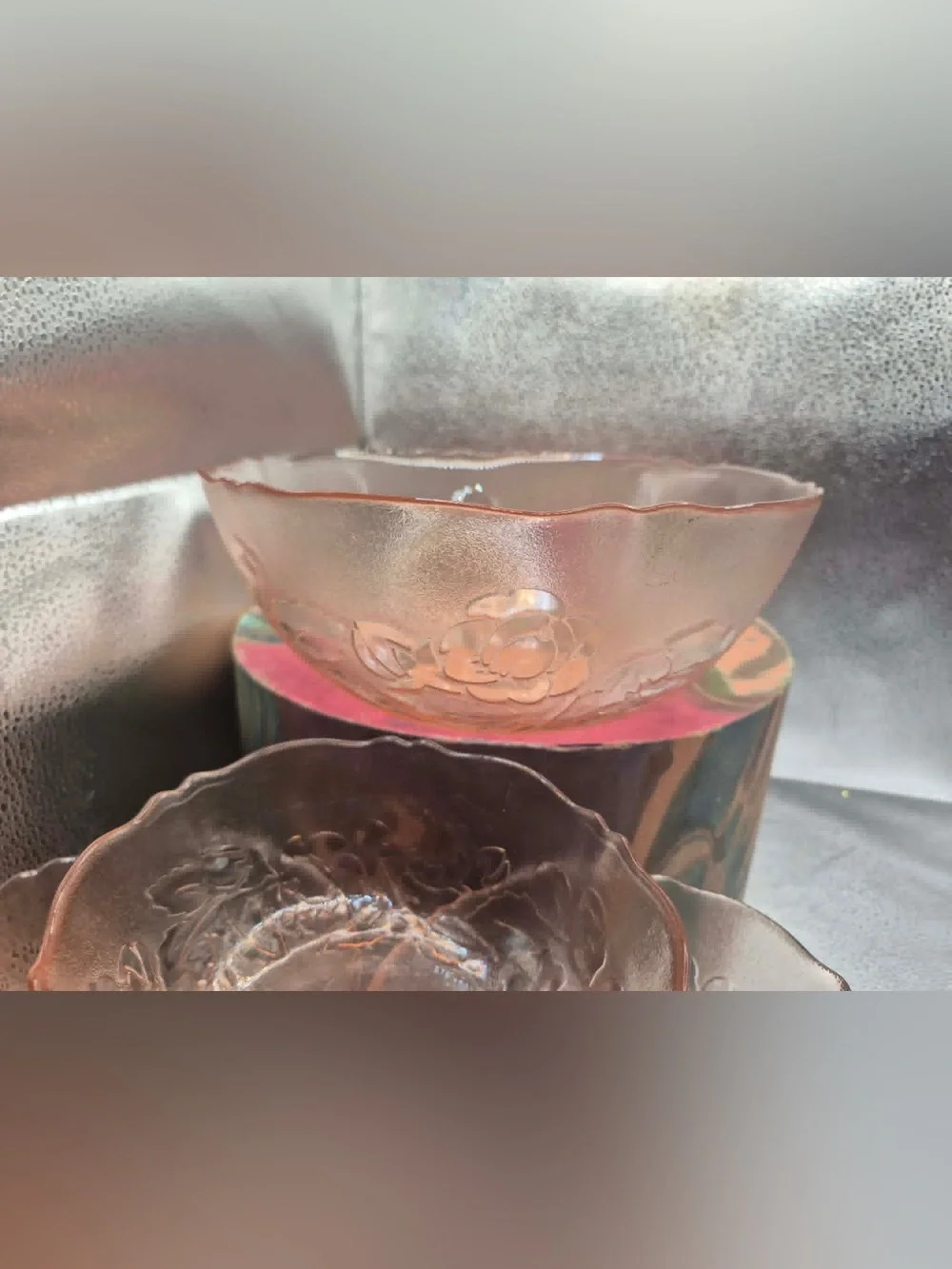Vintage Pink French Glass Serving Bowl Set - Arcoroc ROSA Rosaline